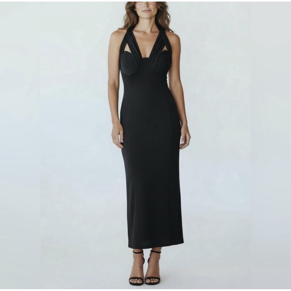 Ceduxion Midi Dress Women Medium Black Y2K